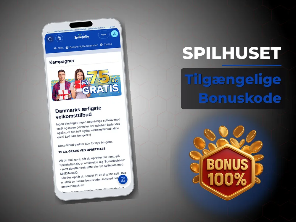 Spilhuset - Tilgængelige Bonuskode
